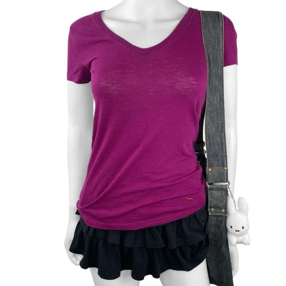 00s 2010s Victorias Secret PINK Vneck Tee Sz XS